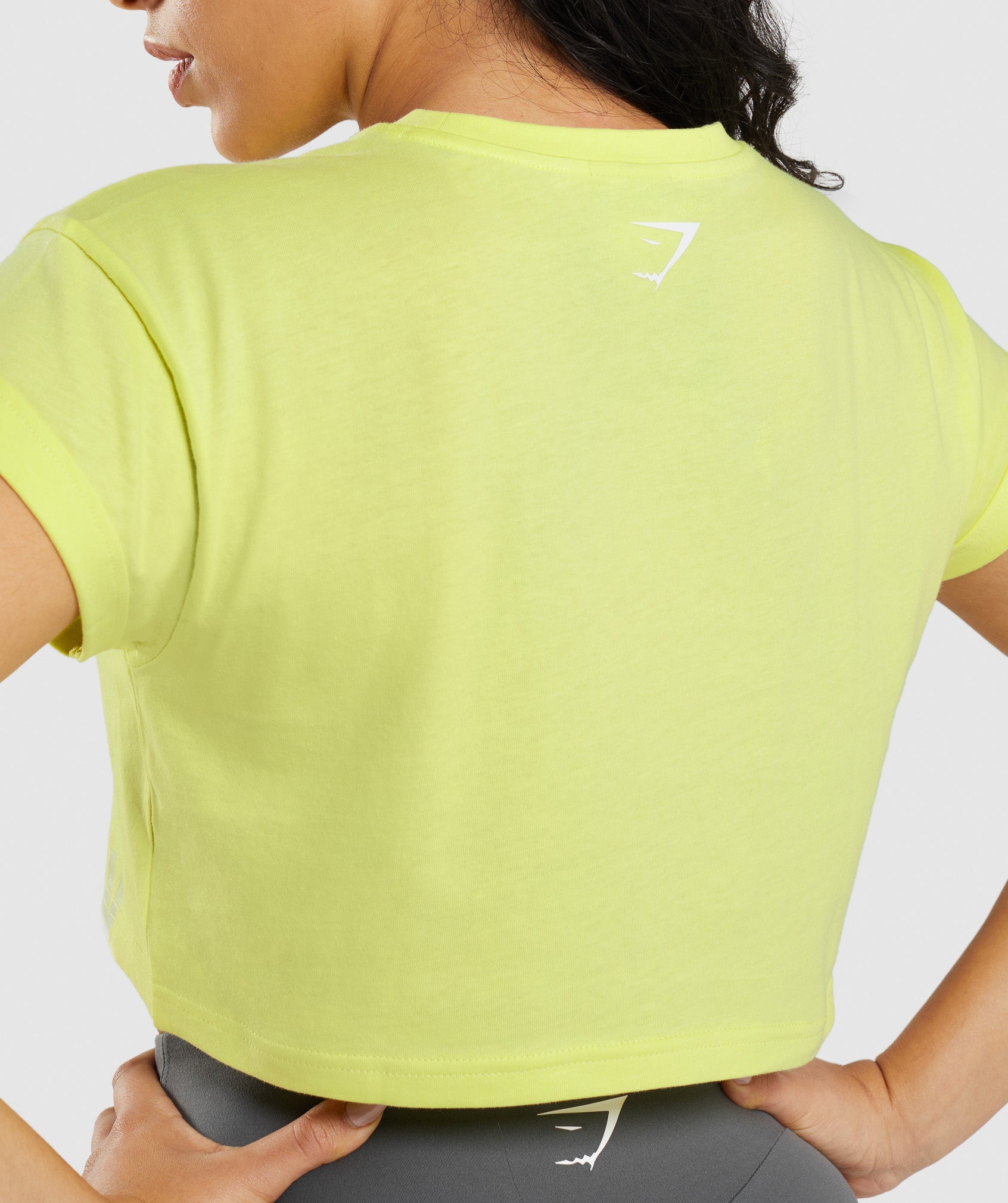 Fraction Crop Top in Firefly Green