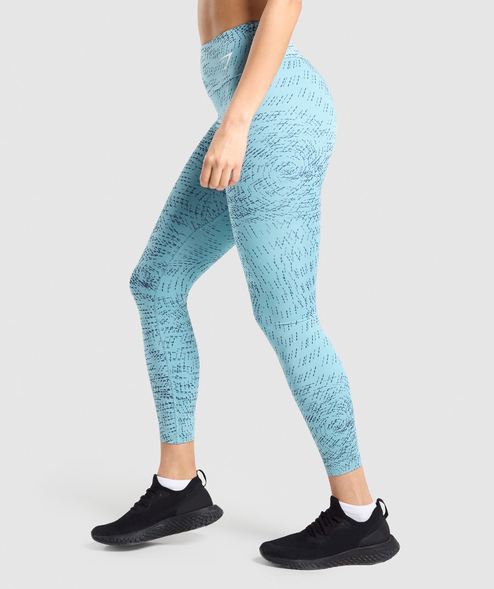 Training Leggings in Teal Print