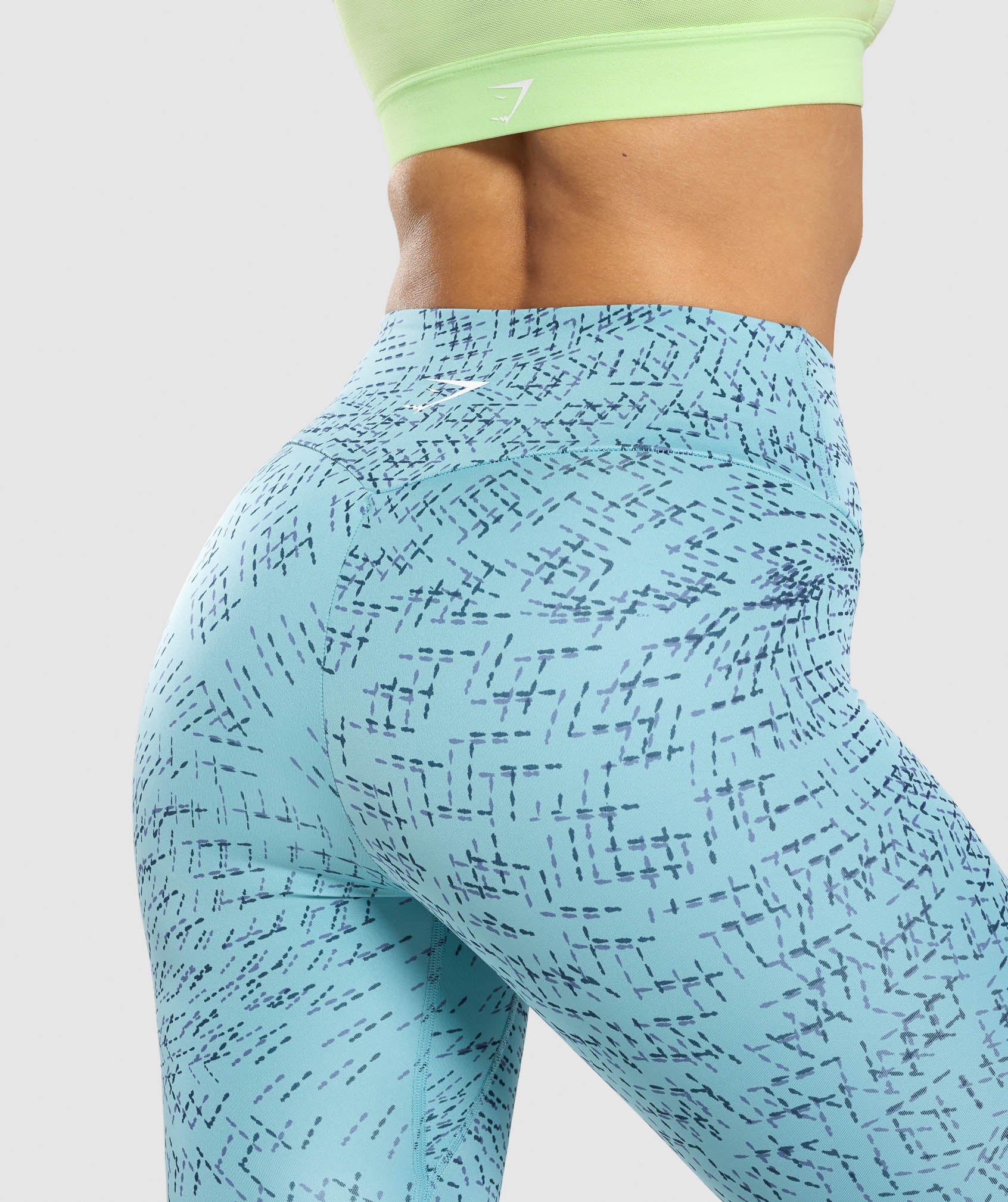 Training Leggings in Teal Print