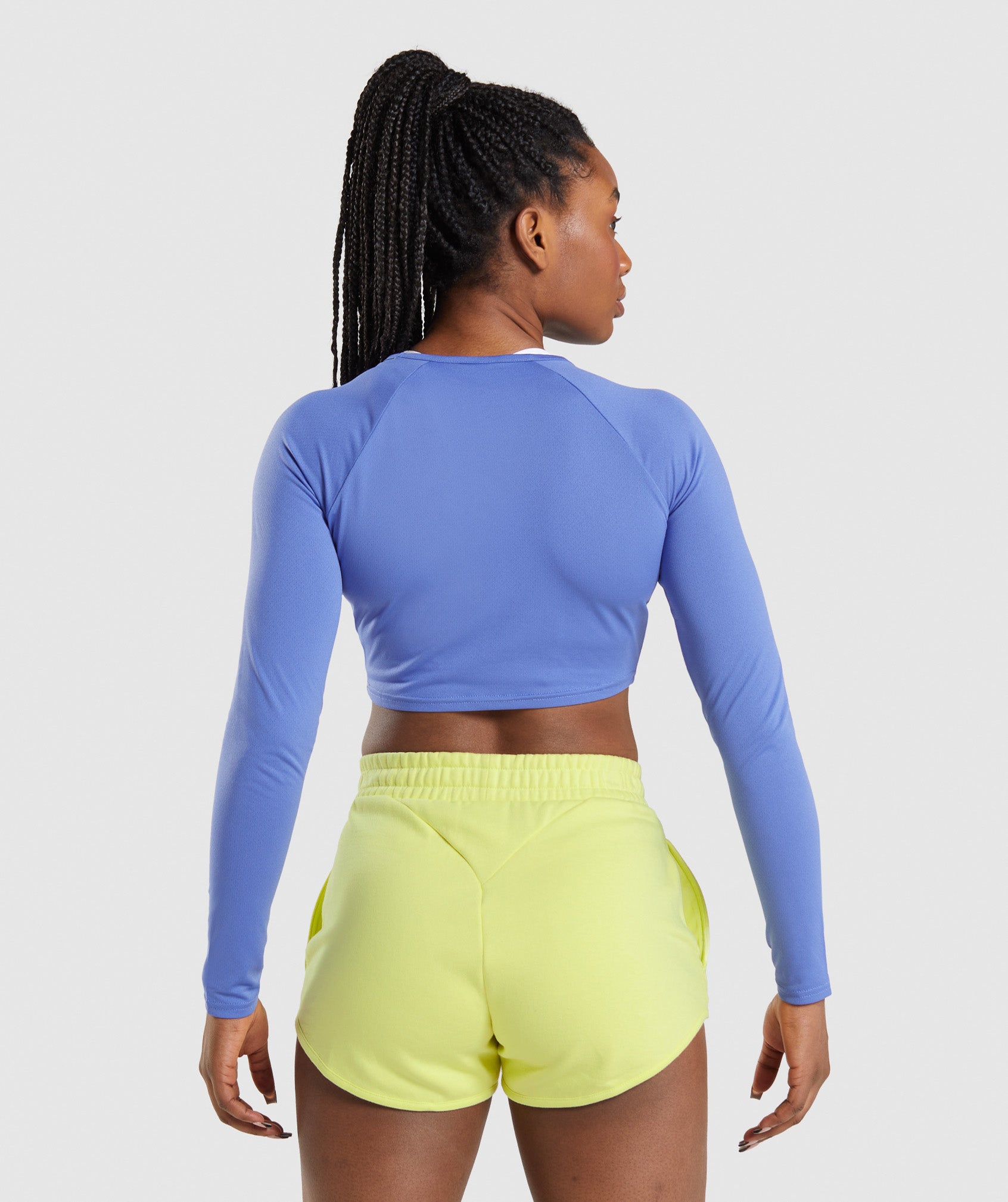 Training Long Sleeve Crop Top in Court Blue - view 2
