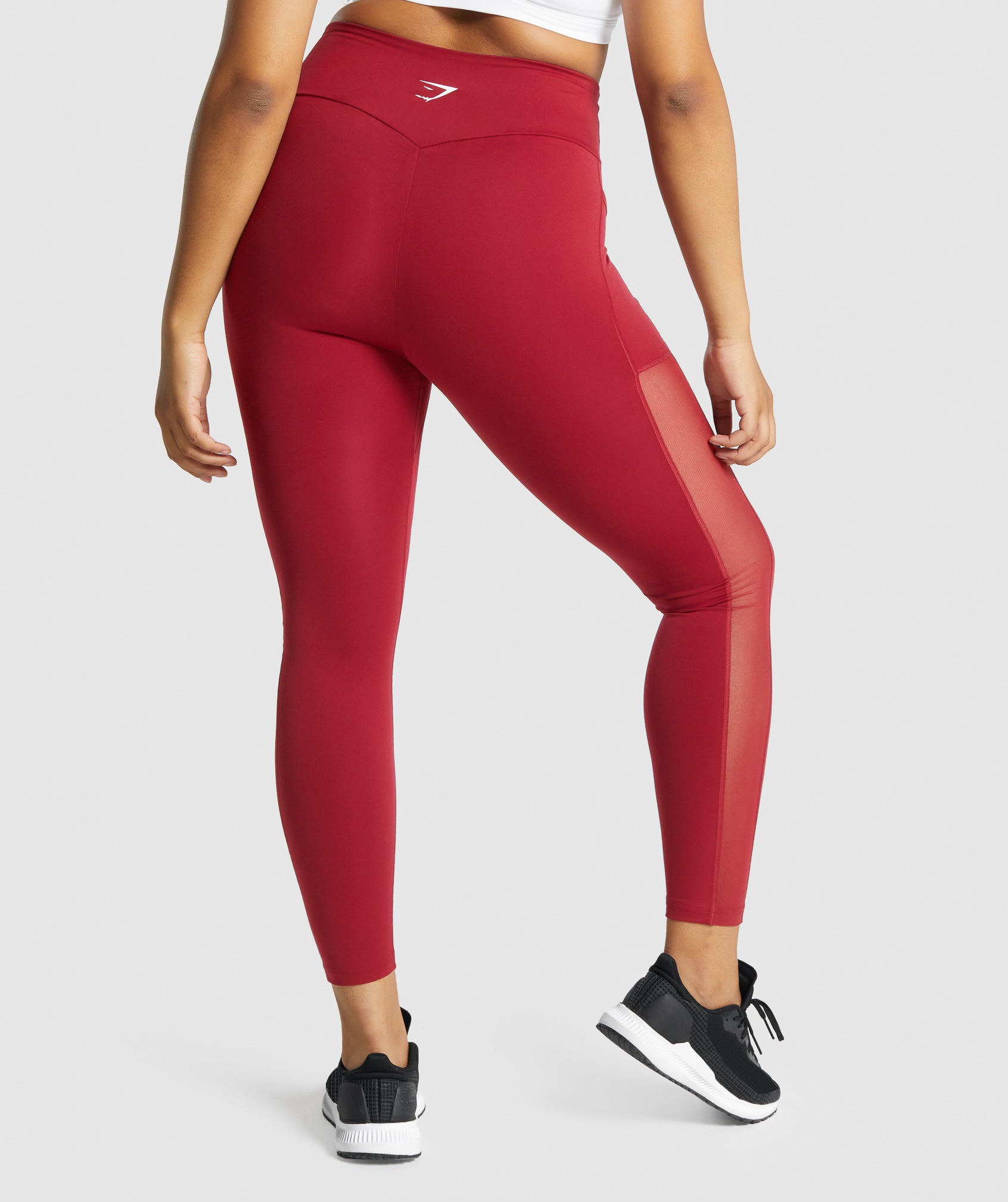 Training Mesh Pocket Leggings in Burgundy