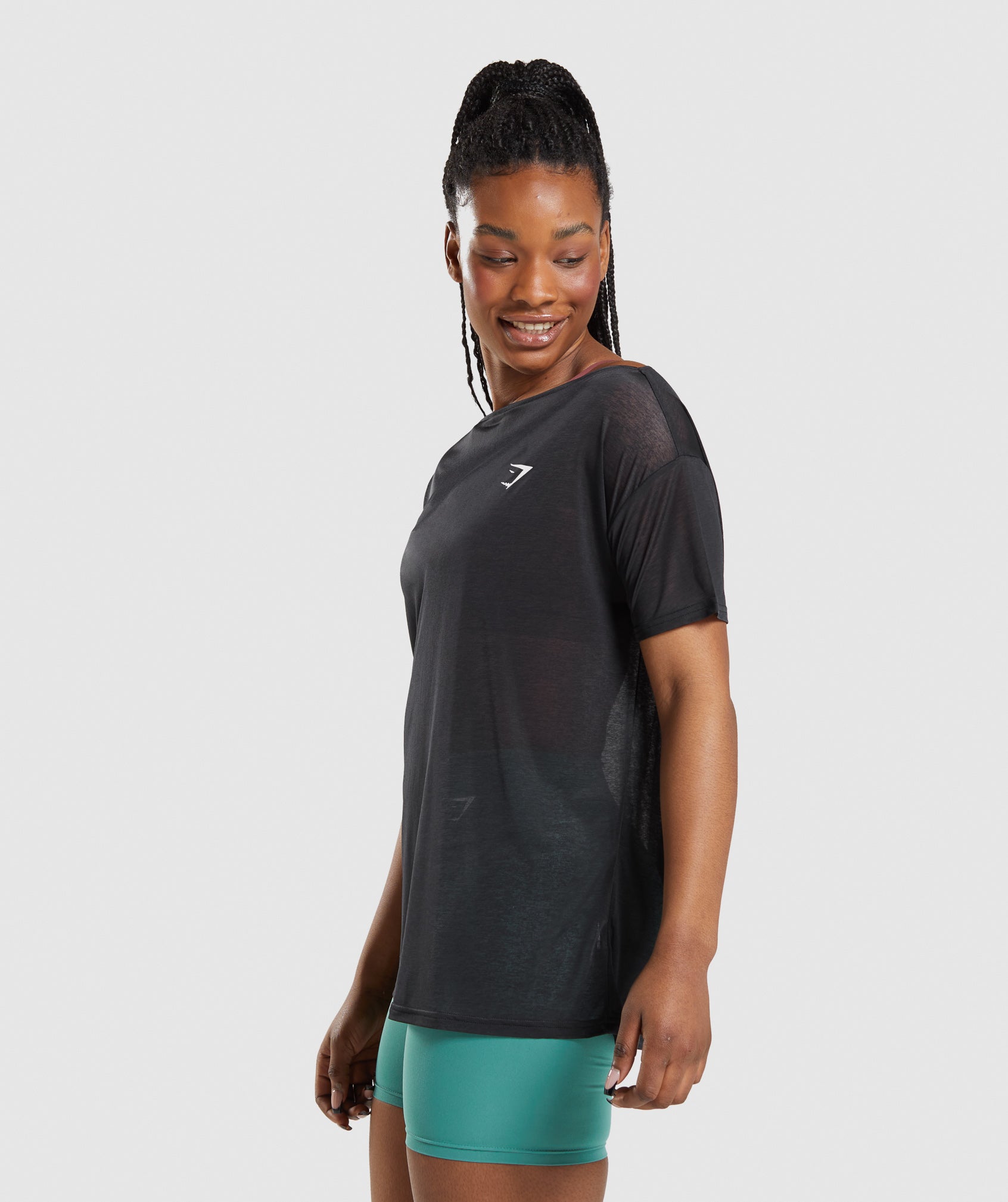 Training Oversized Top in Black - view 3