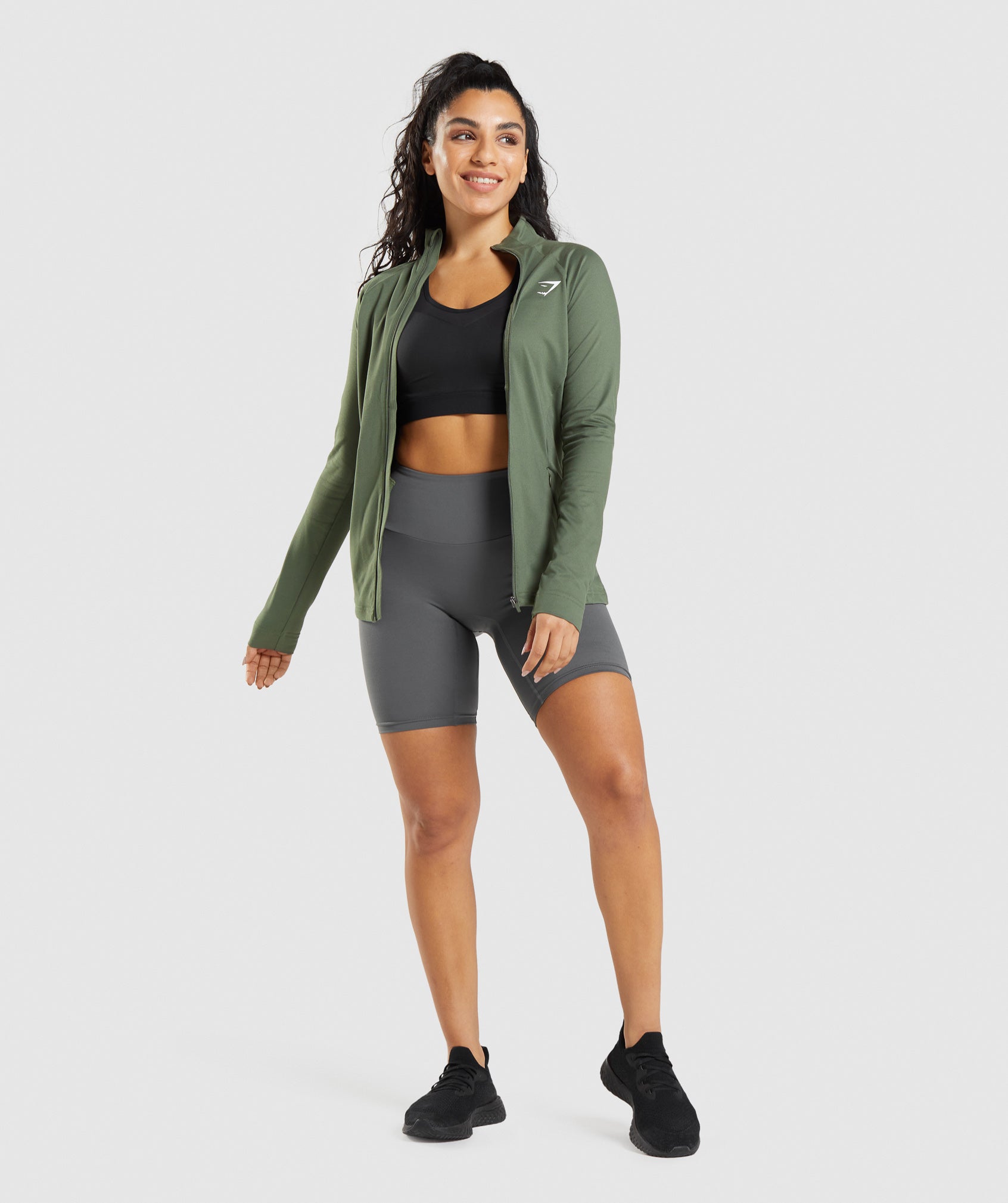 Training Jacket in Core Olive - view 4