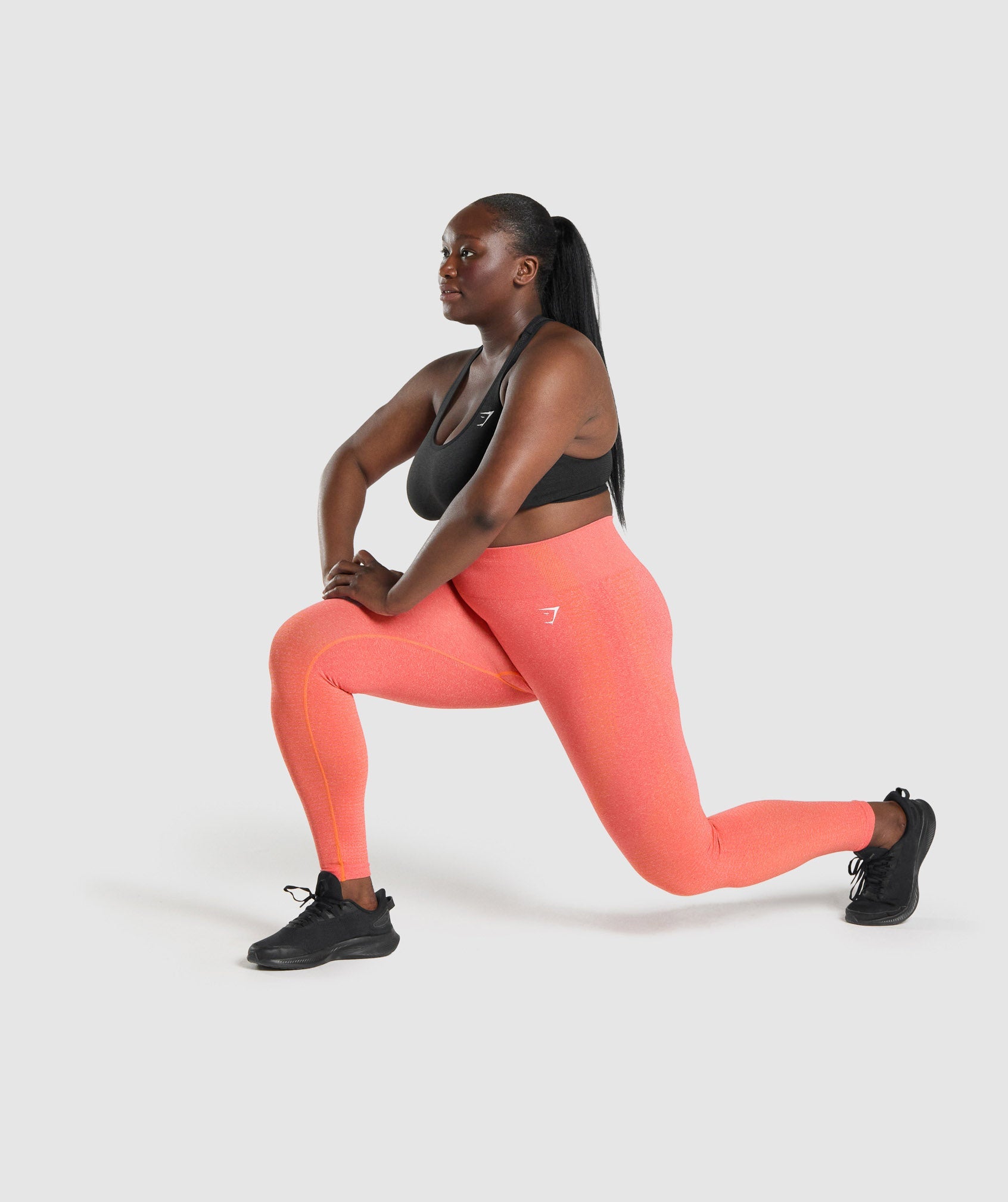 Vital Seamless 2.0 Leggings in Orange Marl - view 4