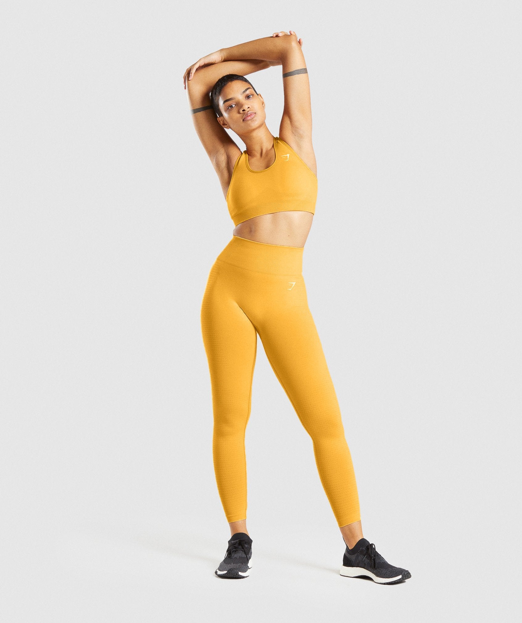 Vital Seamless 2.0 Sports Bra in Yellow Marl - view 4