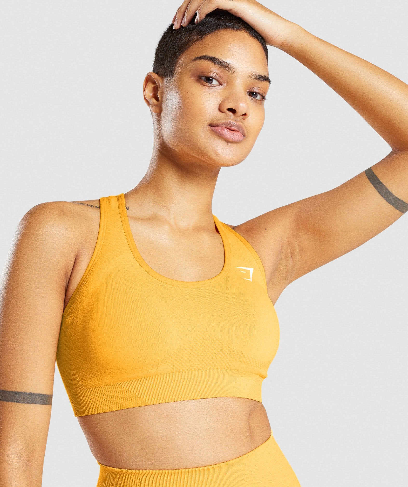 Vital Seamless 2.0 Sports Bra in Yellow Marl - view 5