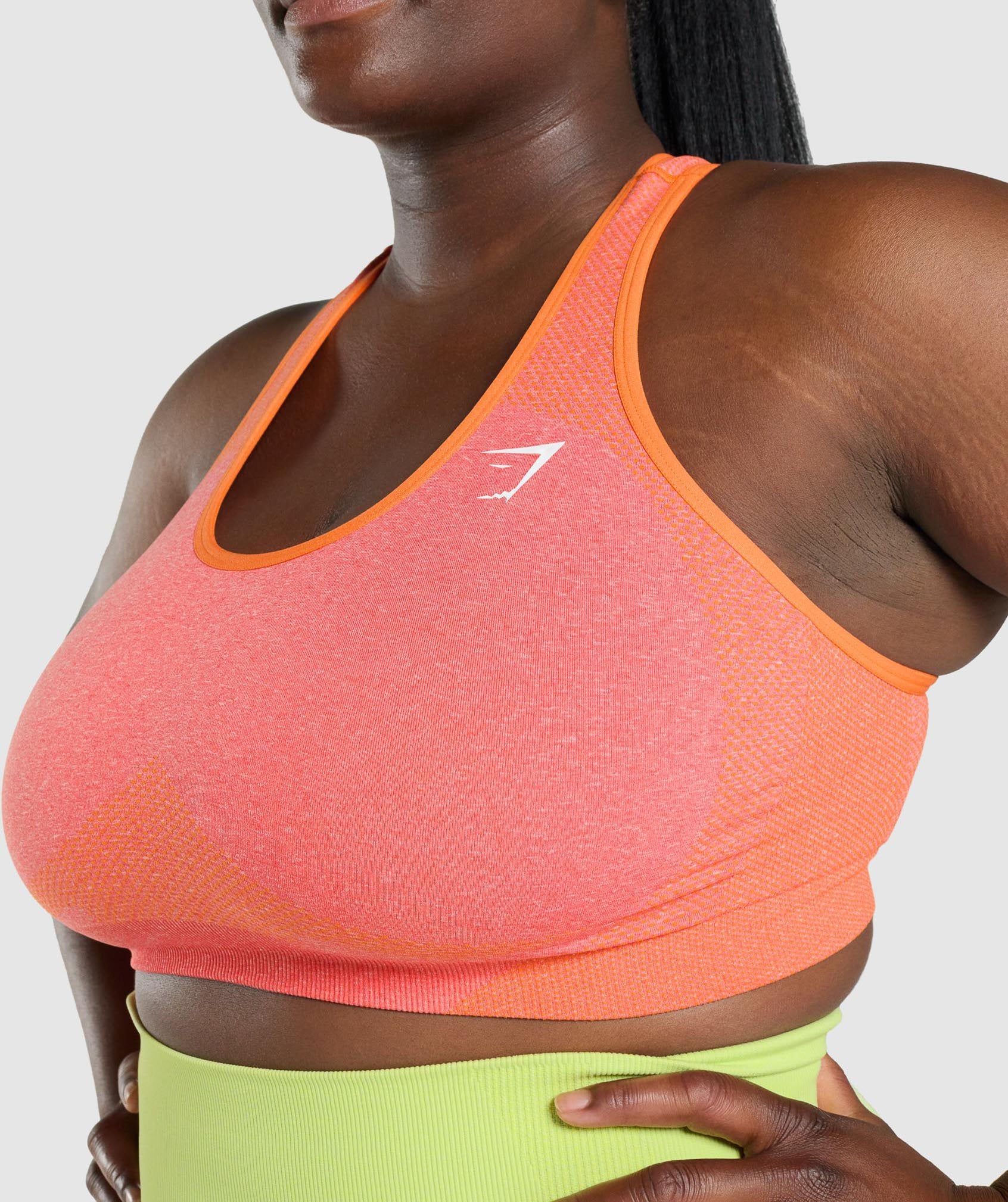 Vital Seamless 2.0 Sports Bra in Orange Marl