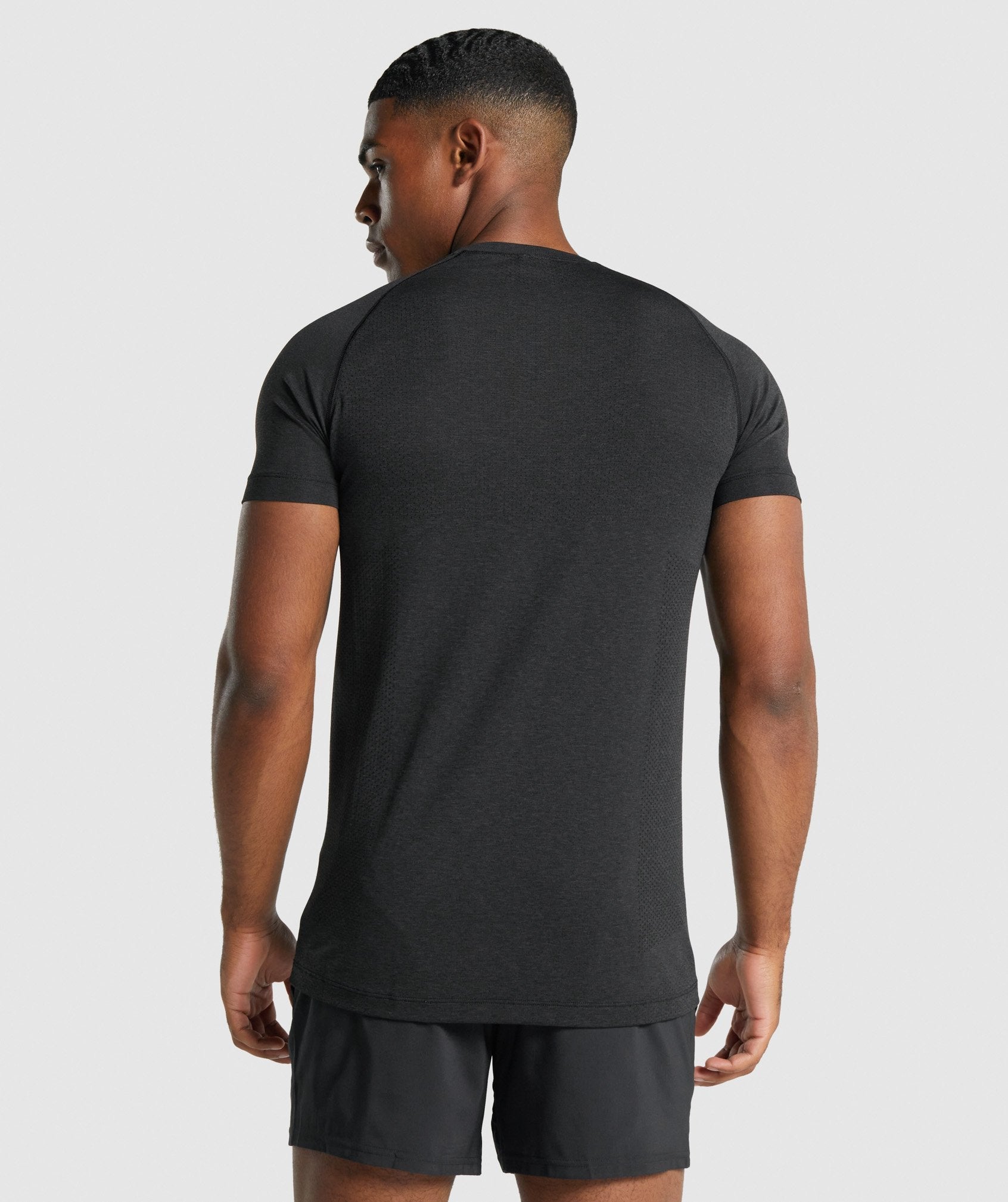 Vital Light Seamless T-Shirt in Black Marl - view 2