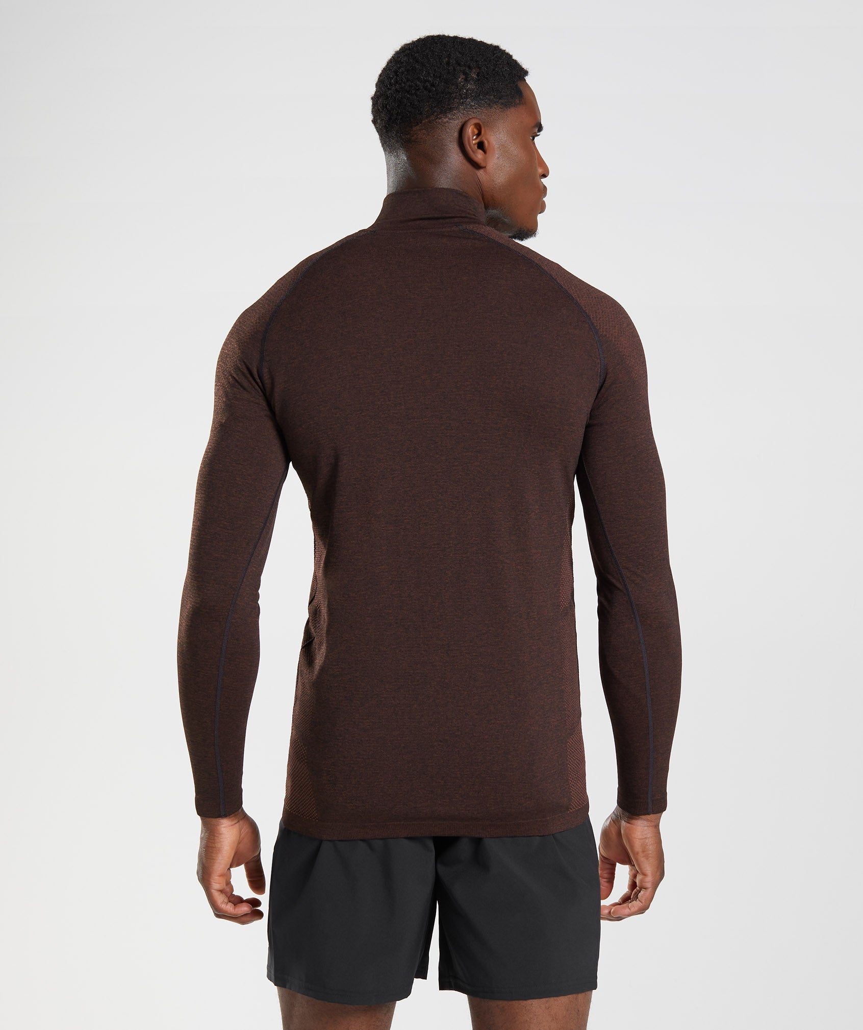 Vital 1/4 Zip in Cherry Brown/Black