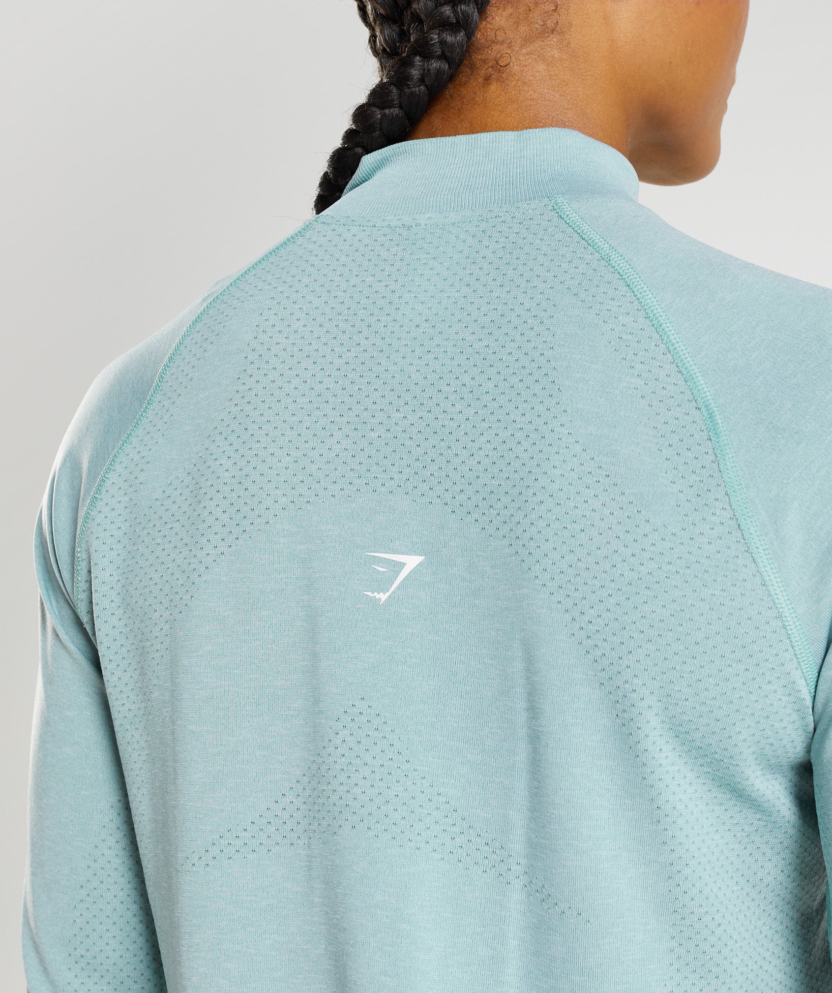 Vital Seamless 2.0 1/2 Zip Pullover in Pearl Blue Marl