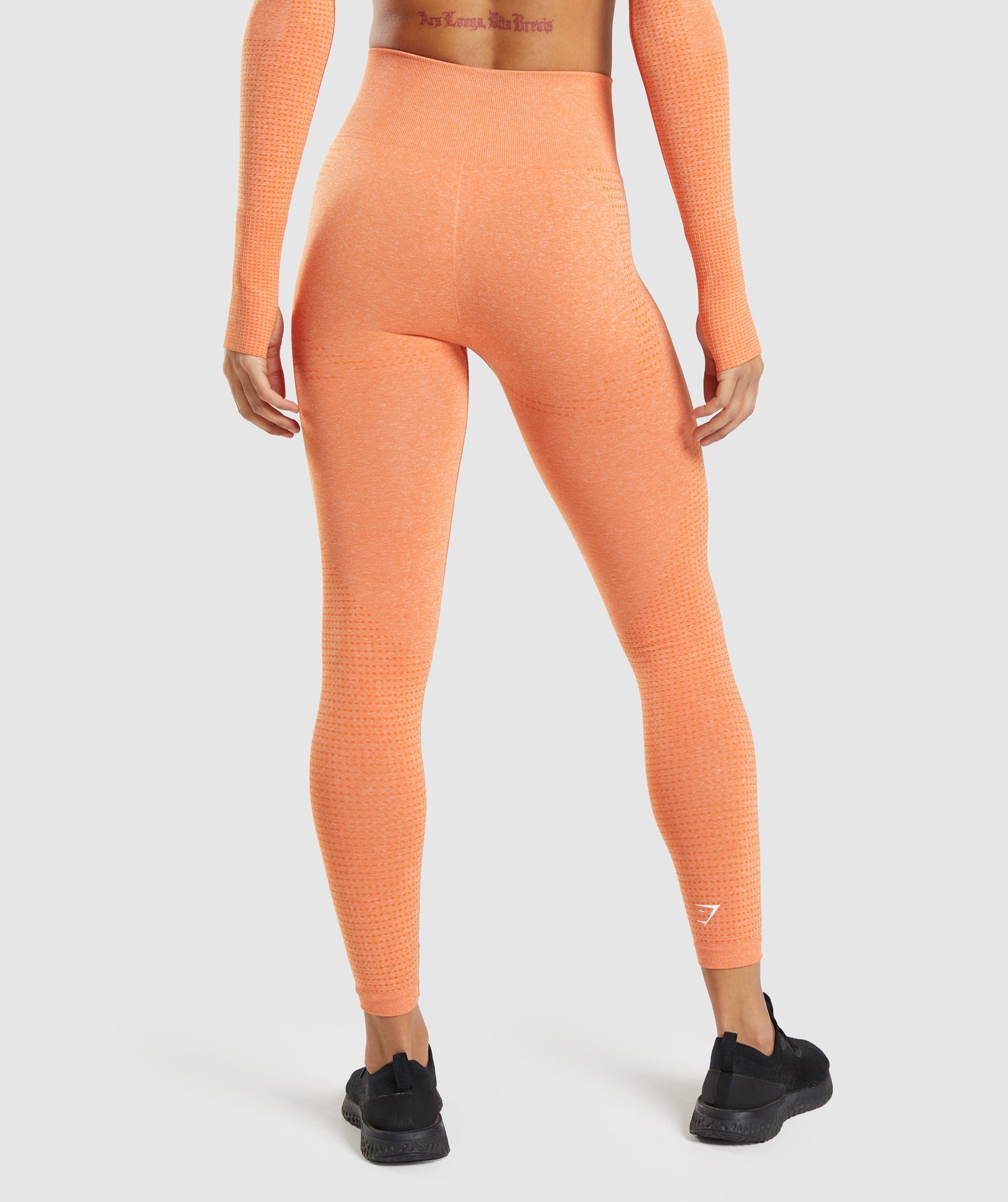 Gymshark Flawless Knit burnt orange seamless leggings size medium