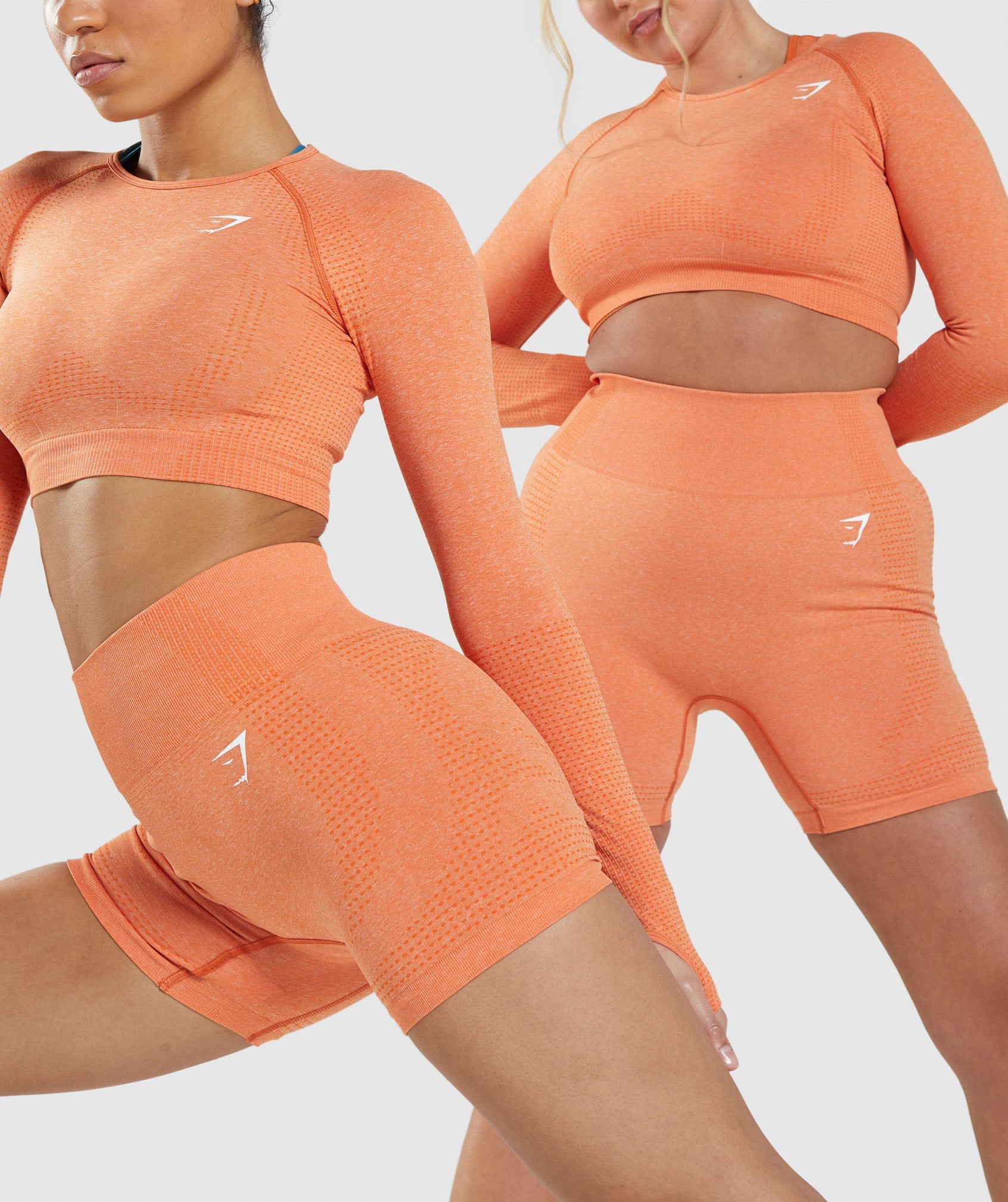 Vital Seamless 2.0 Shorts in Apricot Orange Marl