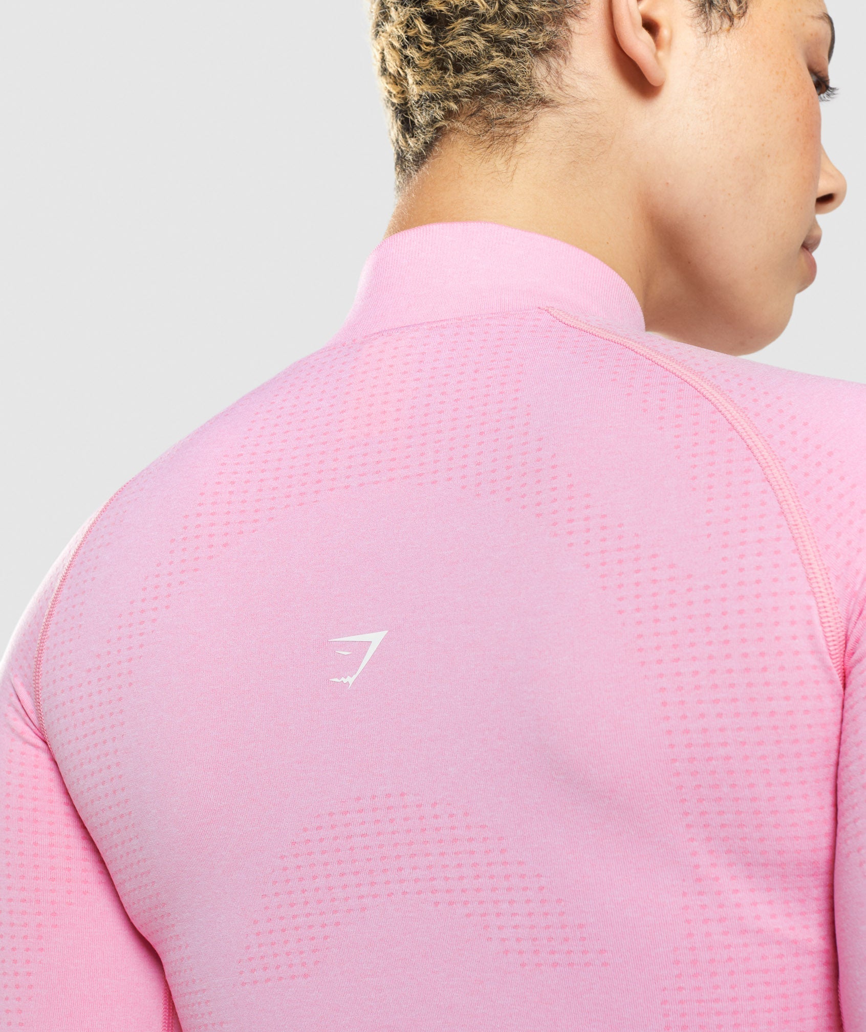 Gymshark Vital Seamless 1/2 Zip Pullover Sorbet Pink Marl Size