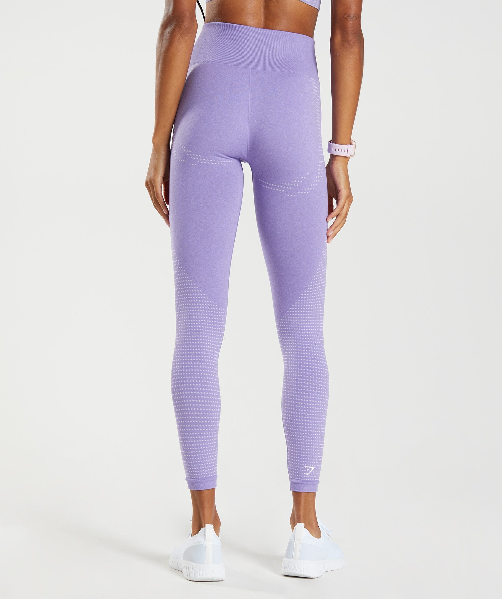 Gymshark Womens Medium Smokey Grey (purplish) Energy Laser Cut Seamless  Leggings