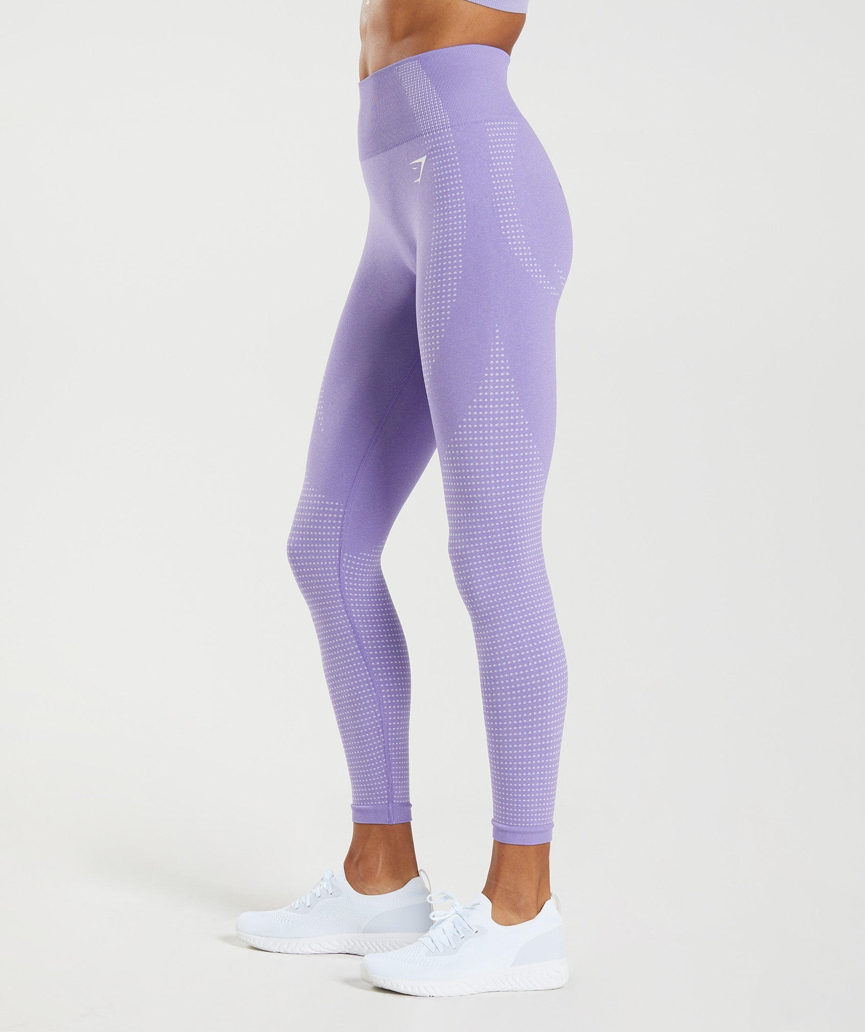 Gymshark Purple Flex High Waisted Leggings Textured Logo Womens Medium Gym  Shark 