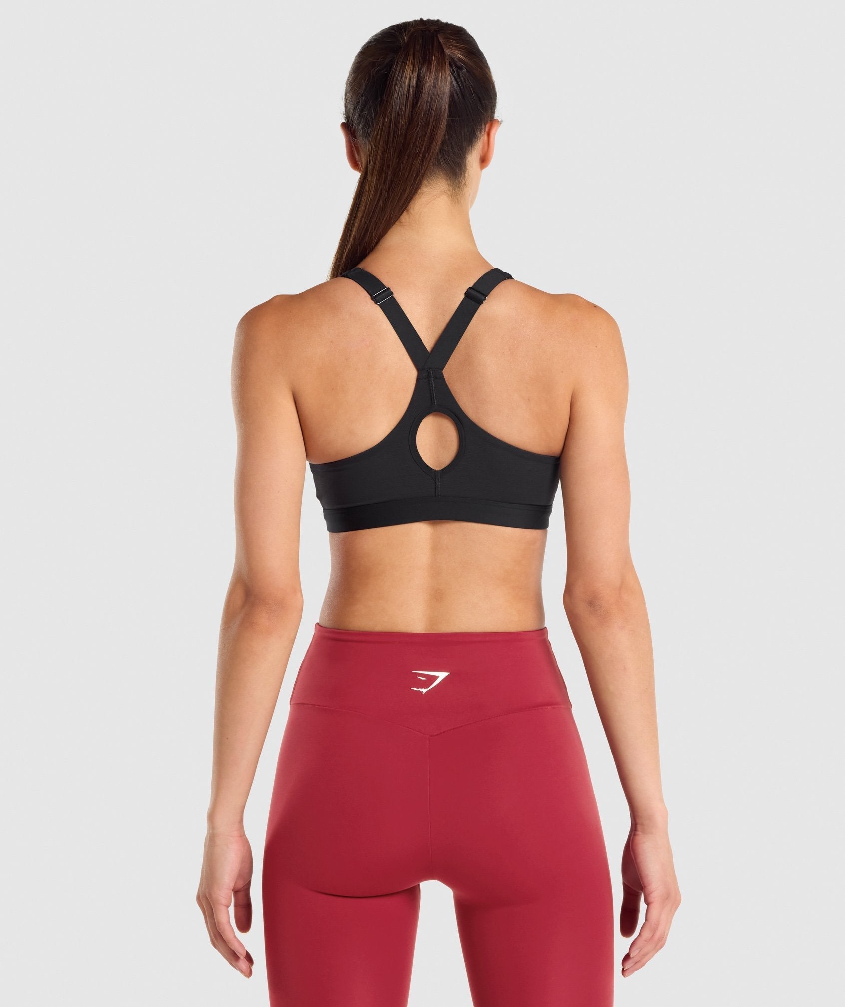 Gymshark RUCHED TRAINING SPORTS BRA - Black - Large/LG - NWT!