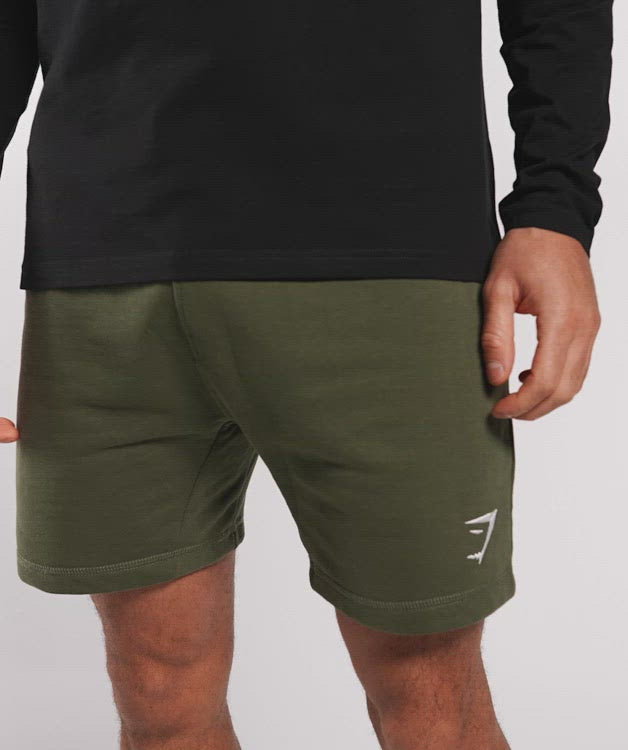 Gymshark Crest Shorts - Core Olive