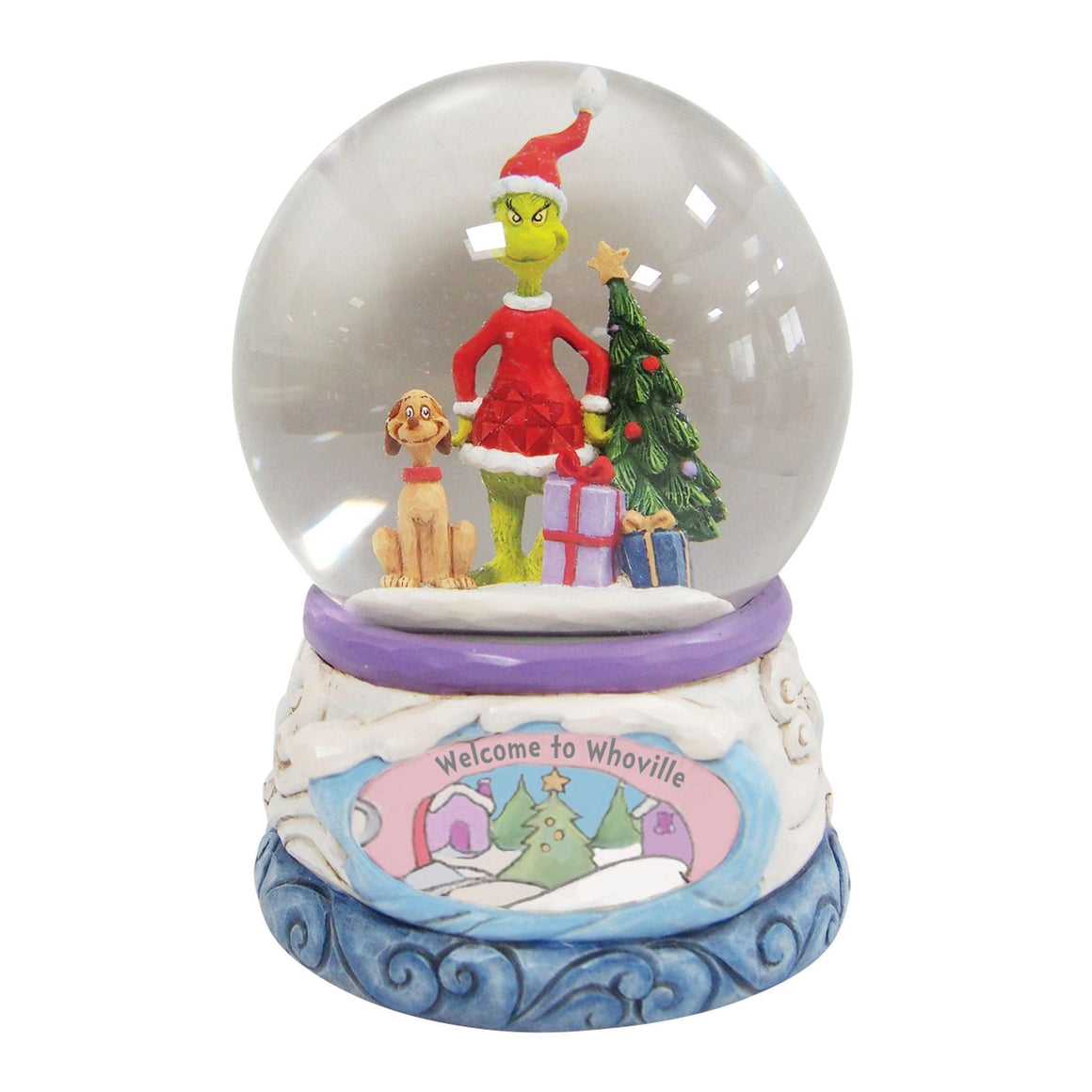 Grinch and Max Musical Waterball - The Grinch by Jim Shore