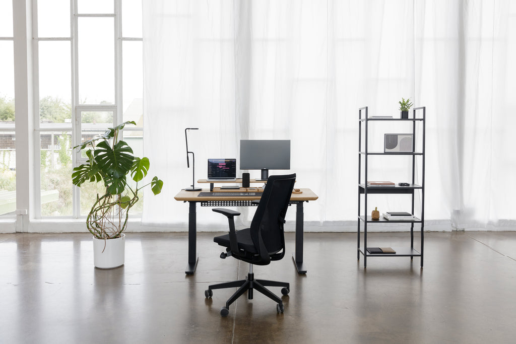 wooden standing desk