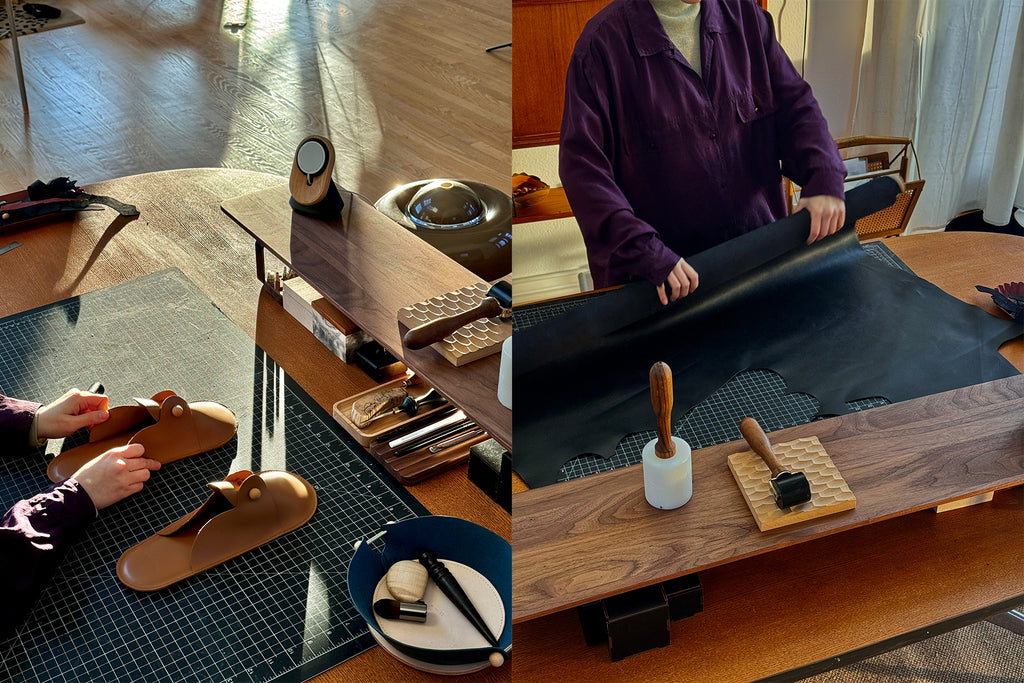 wooden desk shelf