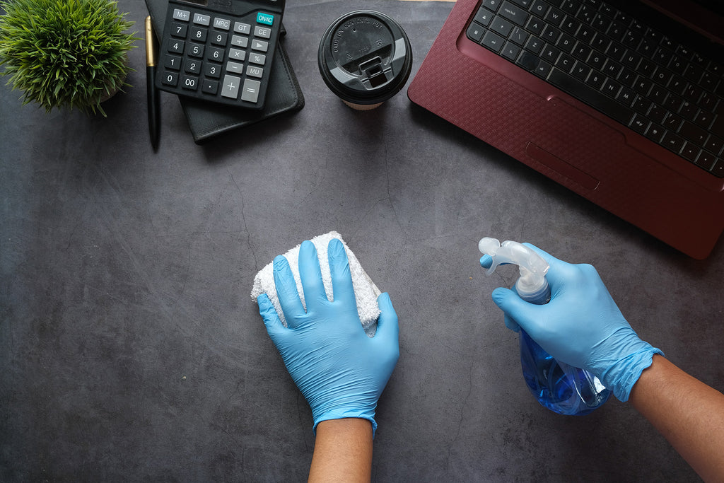 cleaning desk