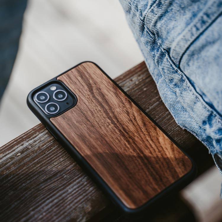 Wooden Iphone 11 Case Bumper Walnut