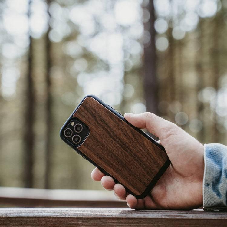 Wooden Iphone 11 Case Bumper Walnut