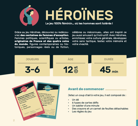 Héroïnes, le jeu