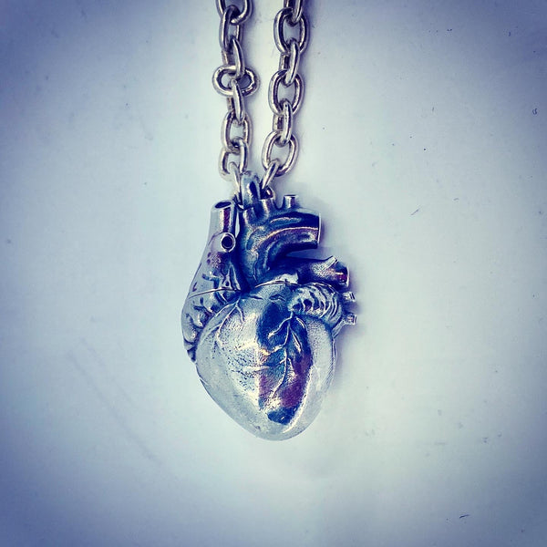 Anatomical Heart Pendant in antique silver by Blue Bayer Design | Blue  Bayer Design NYC
