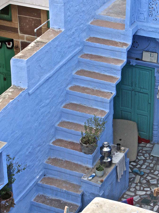 rooftop staircase, jodhpur