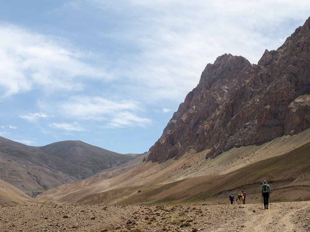 Trekking in Ladakh from Gyal to Kanji, Landscape above Gyal