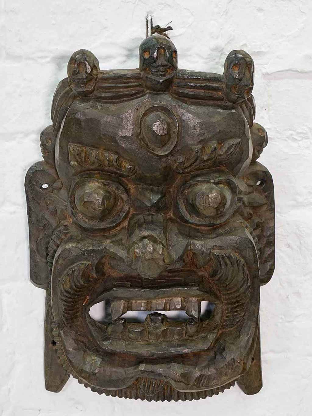 Carved-Wooden-Protector-Mask-from-Bhutan
