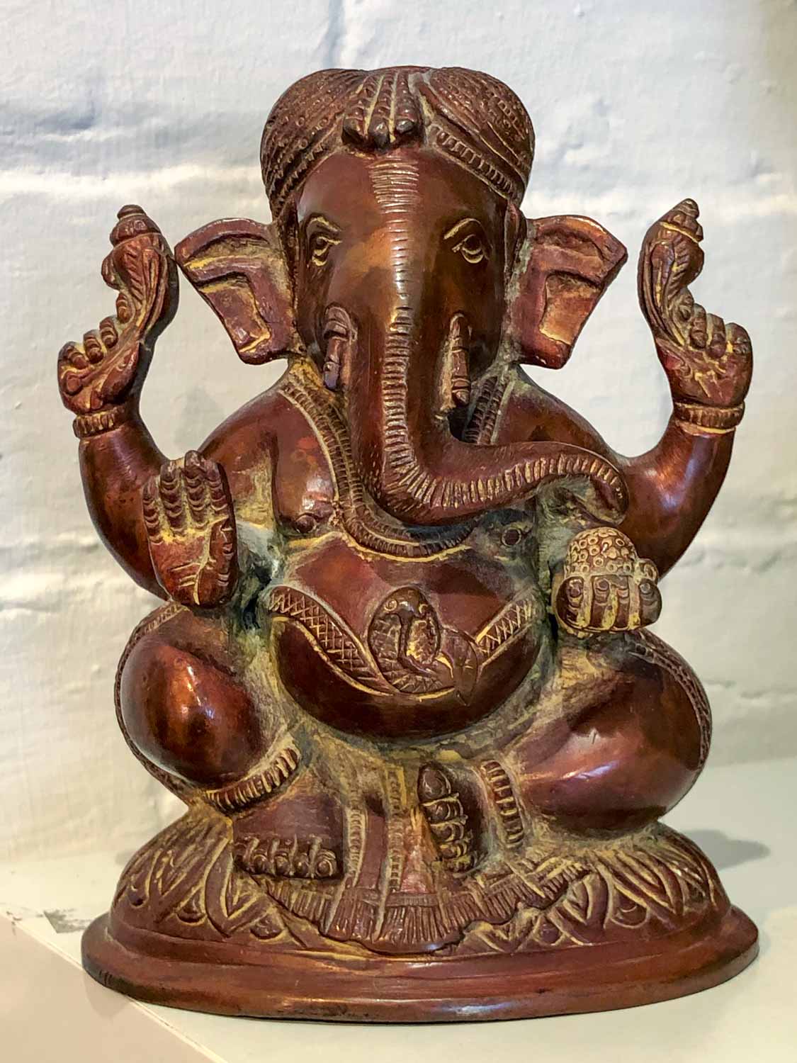 Copper Coloured Ganesh Statue