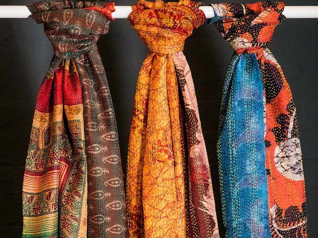 Kantha scarves