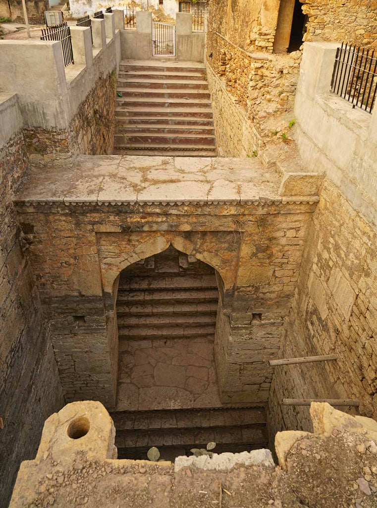 One of a pair of wells at Indargarh