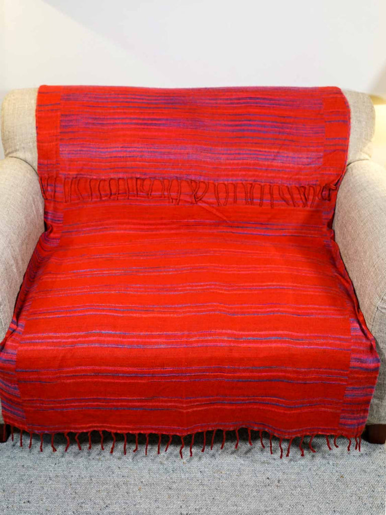 Red Tibetan Blanket