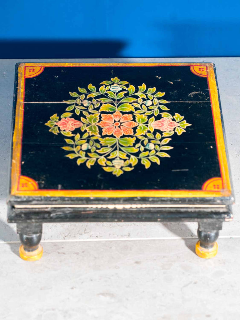 Painted Low Wooden Indian Table