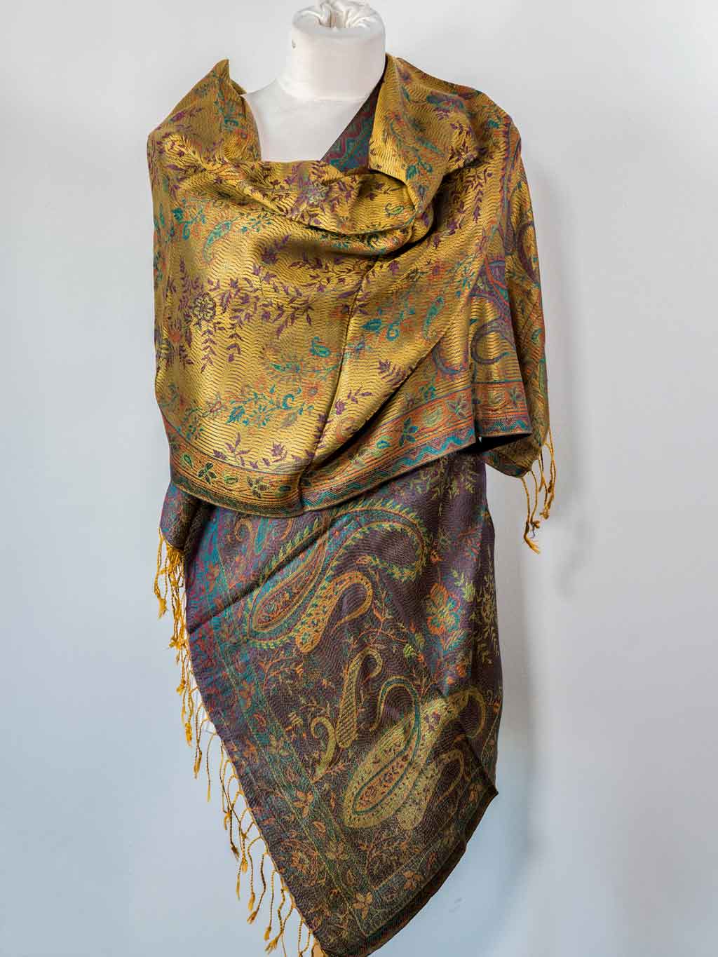 Gold Jacquard Scarf