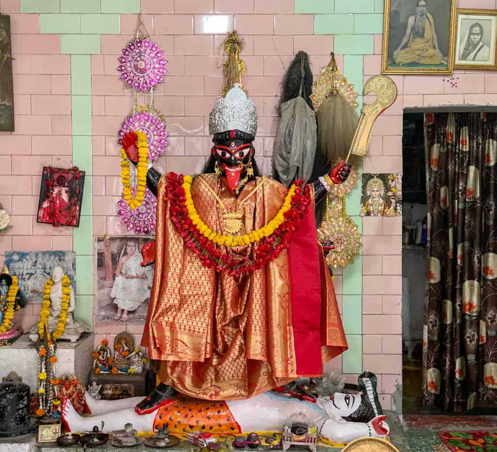 Kali sculpture ready for the Durga festival, Kolkata