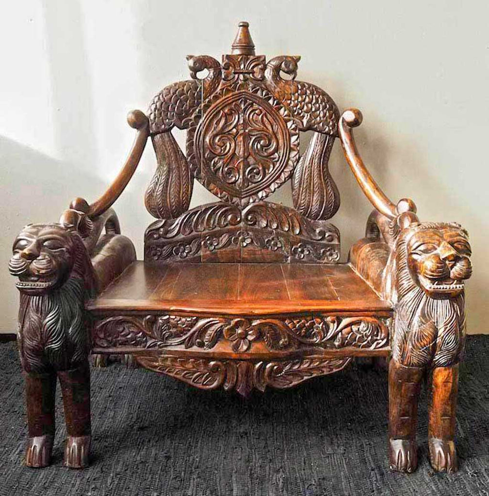 Carved Lion throne