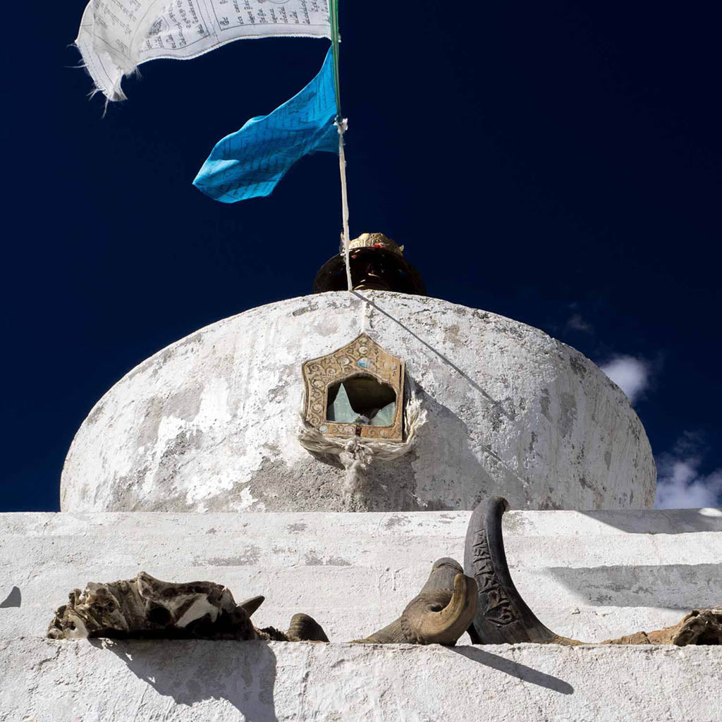 Stupa & Midnight Blue Sky, Darchen, Tibet