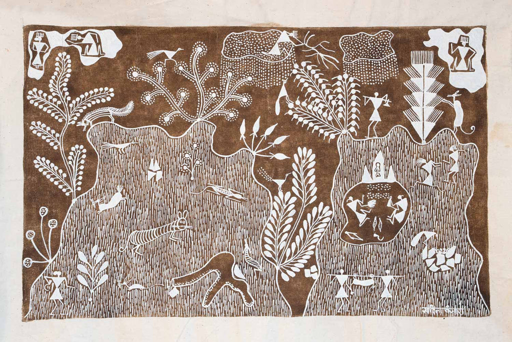 Mysterious Warli Painting of Dream States
