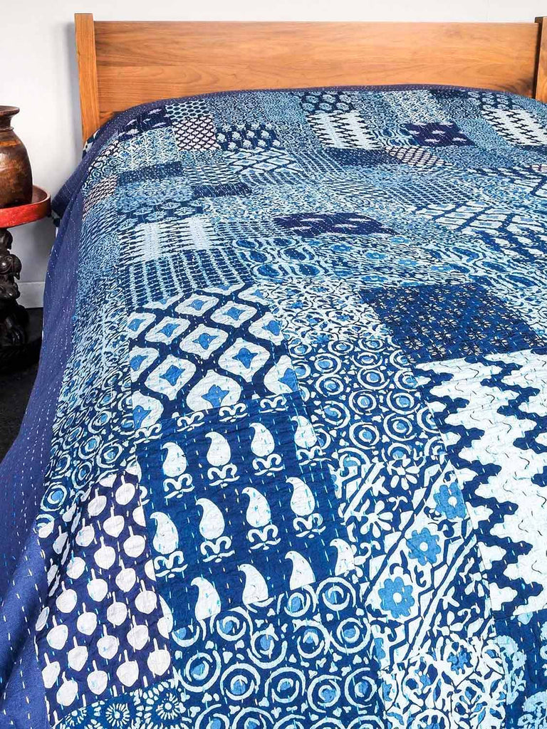 Blue Indigo Bedspread