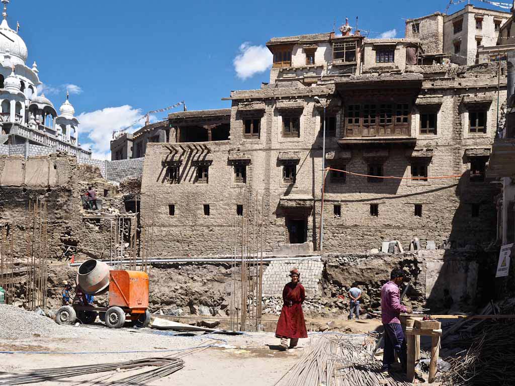 Site of the new mosque, Market Street, Leh, Ladakh