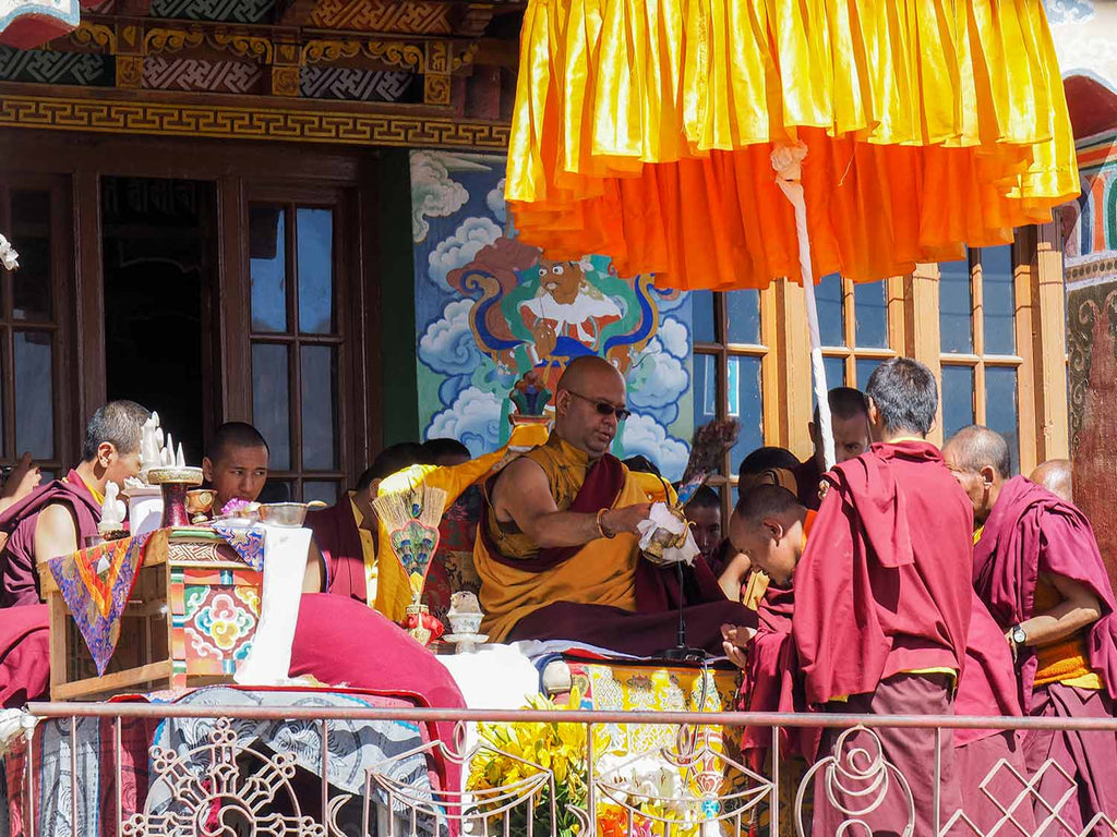 Blessings for the Monks at Korzok monastery, Ladakh