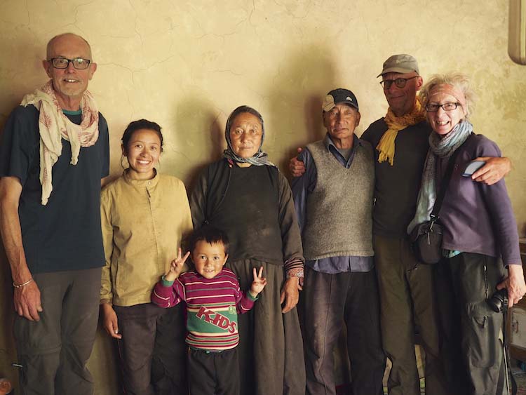 With Tsering and her family at Hanupatta