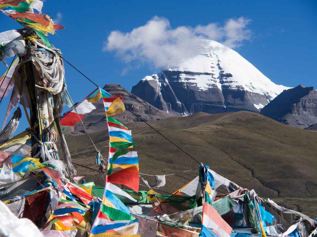 Prayer flags & Mt Kailash, Tibet