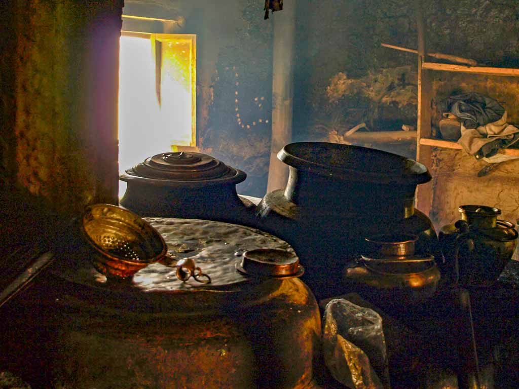 Rangdum monastery kitchens