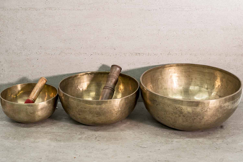 Five Tibetan Singing Bowls
