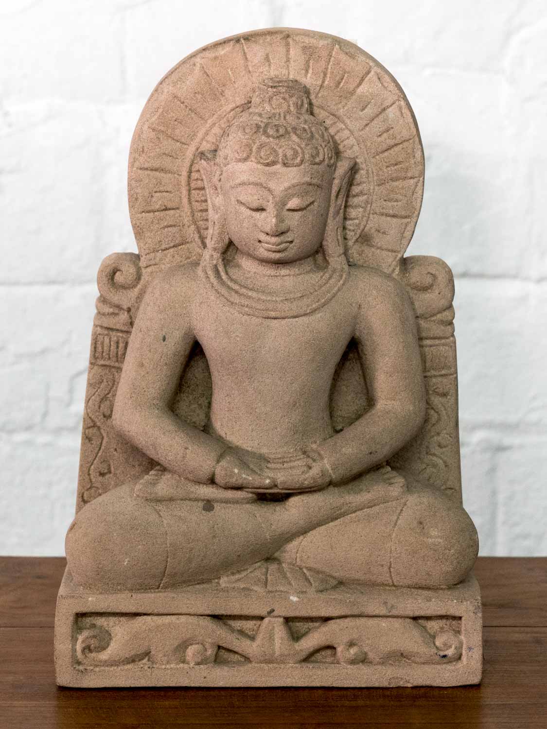 Carved Stone Amitabha Buddha Statue